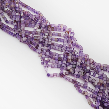 Ametyst kostka gładka 4,5x4,5mm