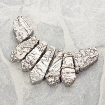 Kwarc platerowany zestaw do naszyjnika 7 części srebrny