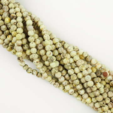 Agat żółty kulka gładka matowa 6mm