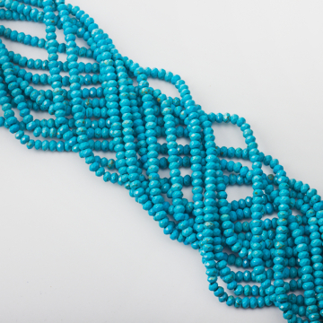 Magnezyt oponka fasetowana niebieska 3x4,5mm