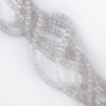 Uleksyt kulka gładka biała 6mm