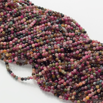 Turmalin kulka fasetowana multikolor 3,5mm - na sznury