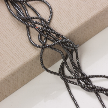 Hematyt platerowany walec natural 3x2mm