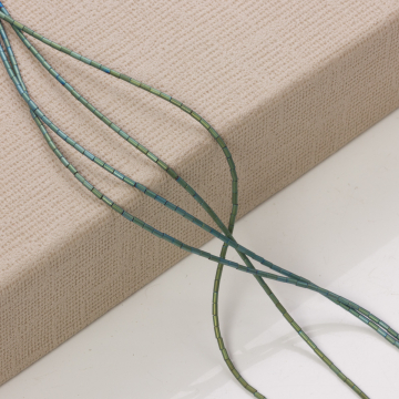Hematyt platerowany słupek okrągły mat emerald 3x1,5mm