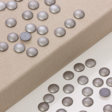 Hematyt platerowany kaboszon krążek mat silver 12mm