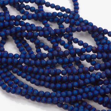 Hematyt platerowany kulka gładka mat heliotrope 3mm