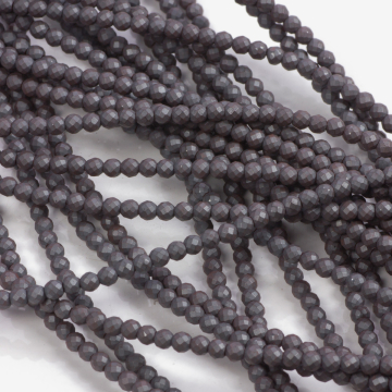 Hematyt platerowany kulka fasetowana mat natural 3mm - na sznury
