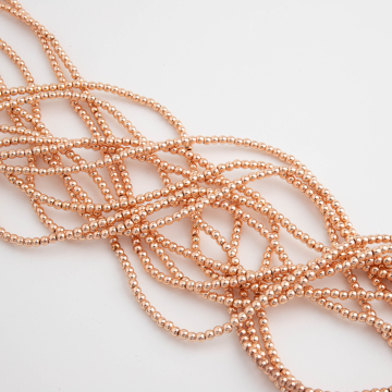 Hematyt platerowany kulka gładka rose gold 2,5mm