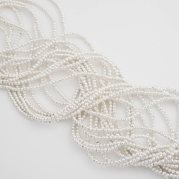 Hematyt platerowany kulka gładka light silver 2,5mm - na sznurze