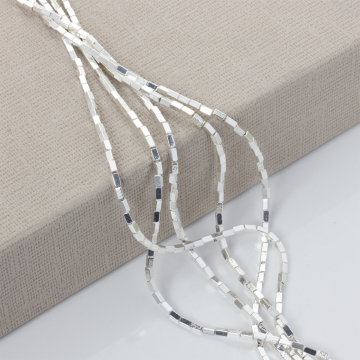 Hematyt platerowany słupek prostokątny silver 4x2mm