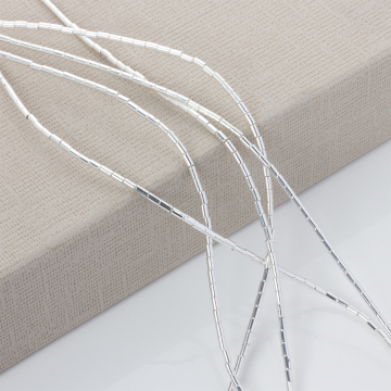 Hematyt platerowany słupek okrągły silver 4x2mm