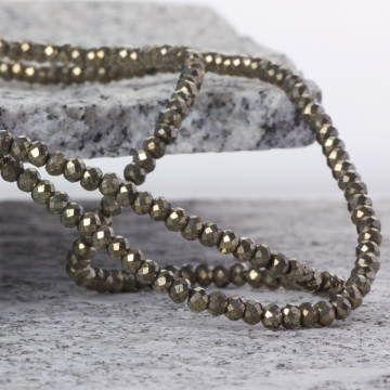 Piryt oponka fasetowana 4x3mm