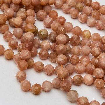 Kamień słoneczny kulka fasetowana 9mm