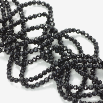 Spinel kulka fasetowana 3mm - na sznurze