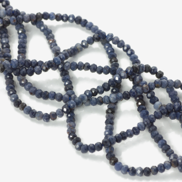 Szafir oponka fasetowana 2x3mm