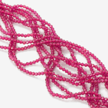 Rubin kulka fasetowana 2mm