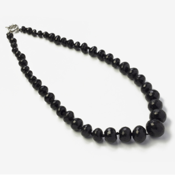 Jadeit oponki fasetowane stopniowane czarne 8-20mm