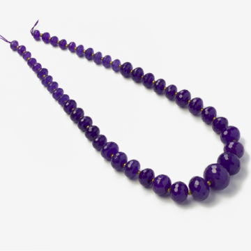 Jadeit oponki fasetowane stopniowane fioletowe 8-20mm