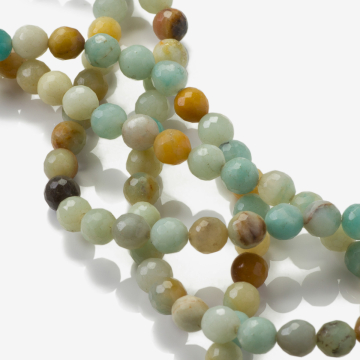 Amazonit kulki fasetowane 8mm