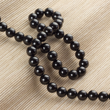 Turmalin czarny kulka gładka 8mm