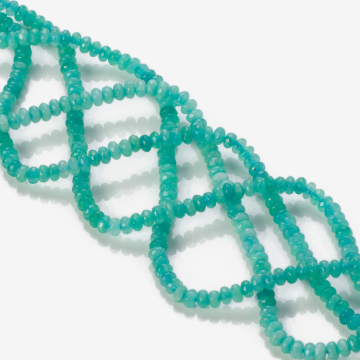 Jadeit oponki fasetowane turkusowe 4x2mm