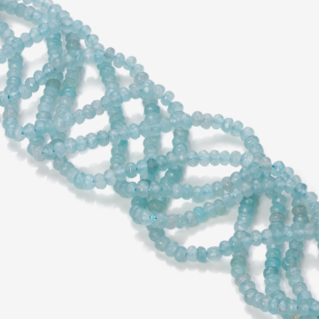 Jadeit oponka fasetowana laguna  4x2mm