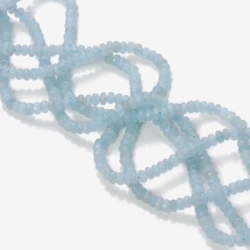 Jadeit oponka fasetowana baby blue  4x2mm