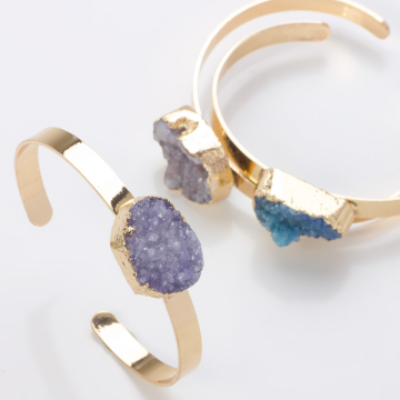 Bransoletka agat z druzami