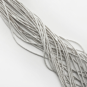 Hematyt krążek płaski light silver satine 2x1mm - II gatunek