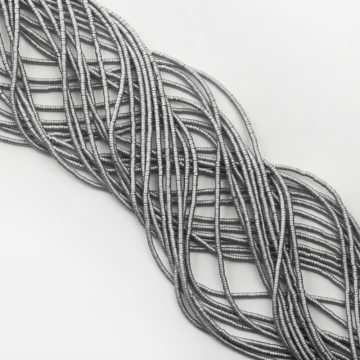 Hematyt krążek płaski mat silver 2x1mm