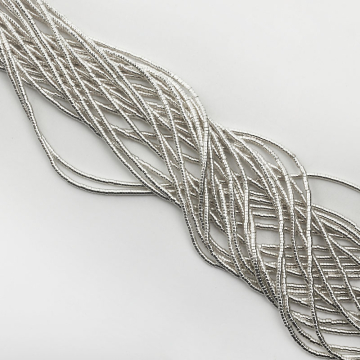 Hematyt krążek płaski light silver 2x1mm - na sznurze