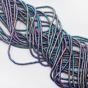 Hematyt platerowany krążek płaski multicolor 3x1mm