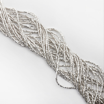 Hematyt przekładka śrubka light silver 2,5x1,5mm - na sznurze