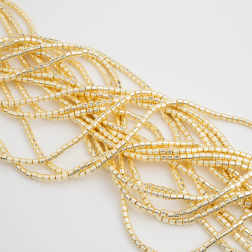 Hematyt walec light gold 3x3mm