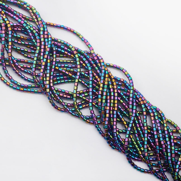 Hematyt walec multicolor 3x3mm