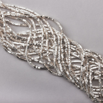 Hematyt przekładka poduszka light silver 3x1mm - na sznury