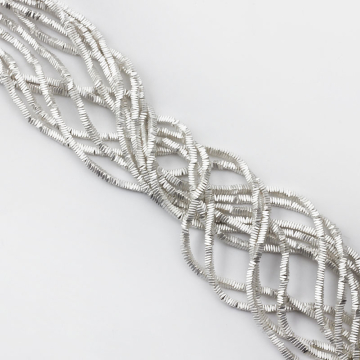 Hematyt przekładka poduszka light silver satine 3x1mm