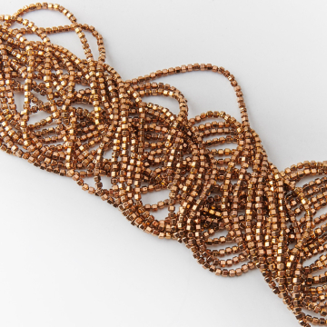 Hematyt przekładka baryłka bronze 3mm