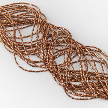 Hematyt przekładka baryłka bronze 2mm