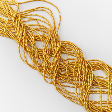 Hematyt przekładka baryłka light gold mat 2mm