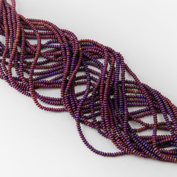 Hematyt oponka fasetowana volcano mat 4x2mm