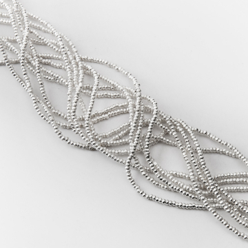 Hematyt oponka fasetowana light silver mat 3x2mm