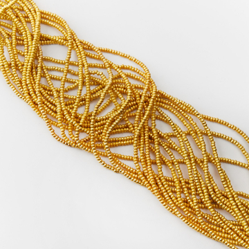 Hematyt oponka fasetowana light gold mat 3x2mm