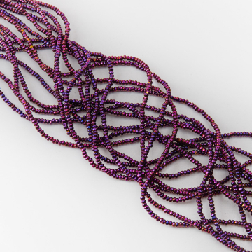 Hematyt oponka fasetowana volcano 3x2mm