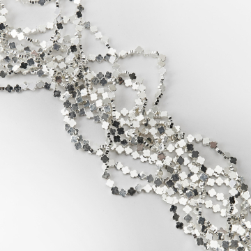 Hematyt przekładka koniczyna marokańska light silver 6mm