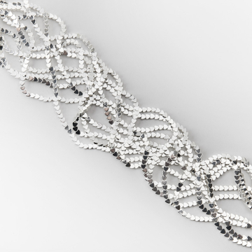 Hematyt przekładka serce płaskie light silver 3,5mm