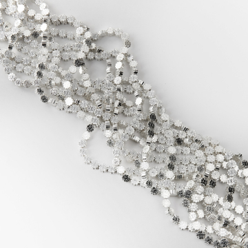 Hematyt przekładka kwiatek ozdobny light silver 7x3,5mm