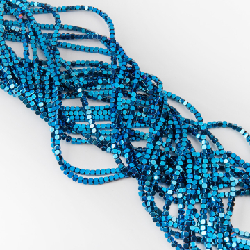 Hematyt kostka ścięta heliotrope 3mm