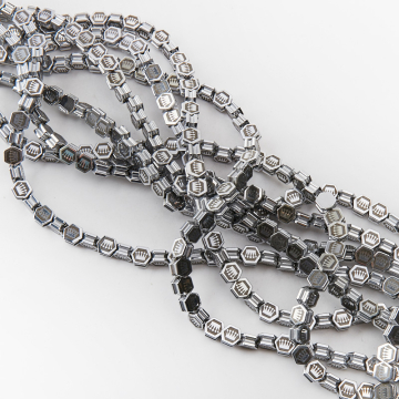 Hematyt koralik do bransoletek shambalowych korona silver 8,5mm