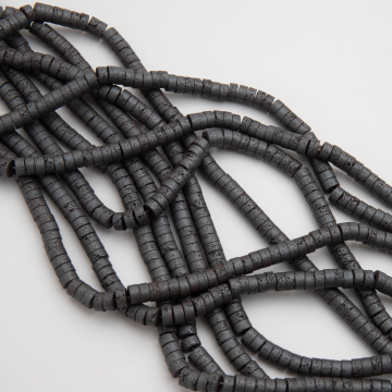 Hematyt krążek natural mat 6x3mm